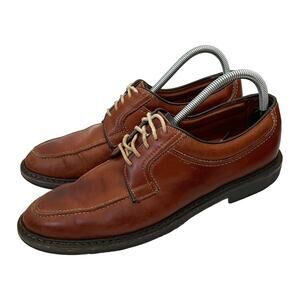 Allen Edmond Wilbert Leather Derby Dress Shoes Brown Size 10.5 A